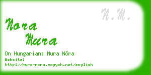 nora mura business card